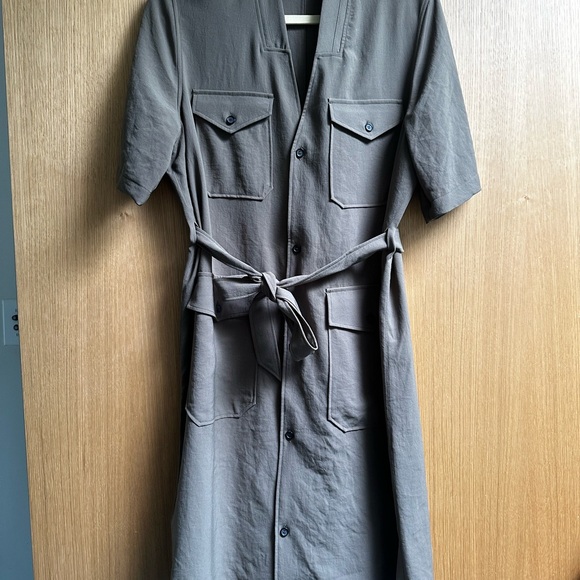 Billy Reid khaki green button front dress, size M - Picture 4 of 9